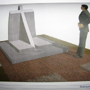 Вариант 3d проекта памятника в индивидуальном исполнении. Создание 3д проекта памятника по предварительным эскизам и рабочим чертежам; срок изготовления 3 дня. Цена проекта, от 500 грн.