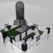 На фото 3D проект памятника; моделирование дизайна памятника. Стоимоть 3D проекта 1,3 тыс. грн.