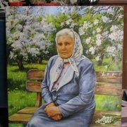 Фото на памятнике. Размеры портрета для памятника: 60 х 70 см. Цветные портреты большого размера для памятника, изготовление в Киеве. Цена цветного портрета для памятника 6,5 тыс. грн.