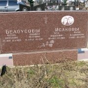 Типичный памятник на троих из Токовского гранита. Размер памятника: 150 х 70 х 8 см., с пьедесталом; 110 х 25 х 20 см. Фото памятника на кладбище в Киеве. Стоимость памятника с установкой на кладбище под ключ, 11 тыс. грн.