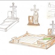 Изготовить проект памятника по рисунку от руки. Цена эскиза, от 600 грн.