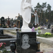 Фото ангела для памятника. На фото памятник девочке с ангелом. Памятник ребёнку установлен на Лесном кладбище. Купить ангела для памятника в Киеве, можно в магазине Ритуальной скульптуры по ул. Стеценко, 18. Цена детского памятника со статуей ангела 40 тыс. грн.