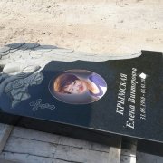Фото памятника с ангелом. Изготовление памятника со скульптурой ангела в Киеве.  Доступная цена памятника с барельефом ангела, по проекту.